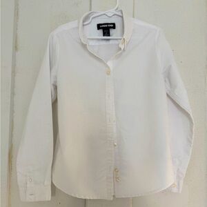 Lands’ End Girls Oxford Button-Front Shirt, size 7.